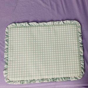 RARE Stoney Clover Lane Place Mat in Mint Chip Gingham